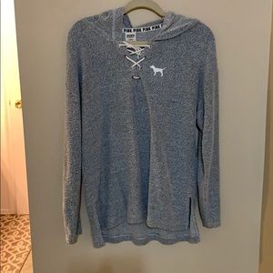 Victoria’s Secret Pink “Towel” Lace up Pullover